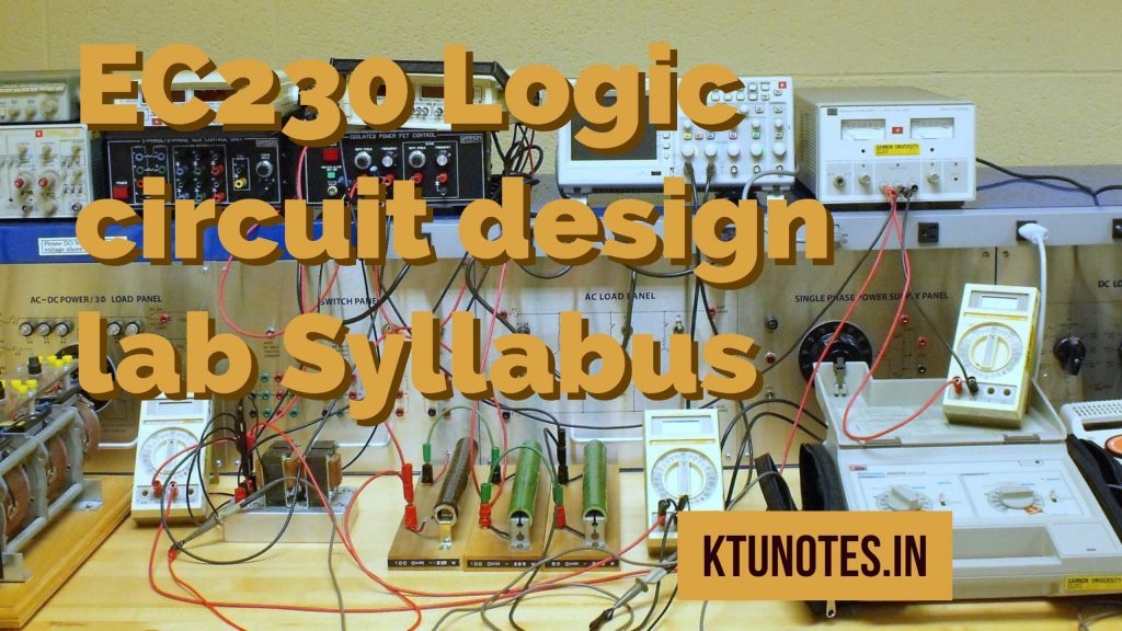EC230 Logic circuit design lab Syllabus