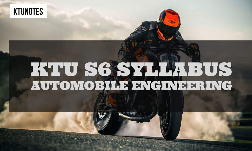 Ktu b tech s6 syllabus automobile engineering au 