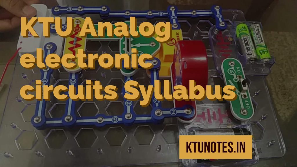 Ect202 Analog Circuits Syllabus