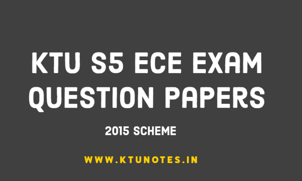 KTU S5 ECE Exam Question Papers